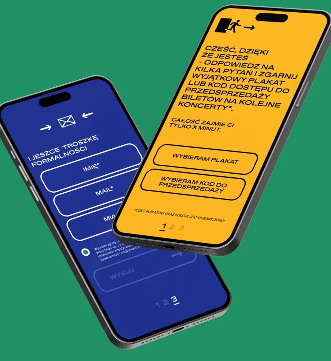 Projekt aplikacji koncertowej na dwóch telefonach